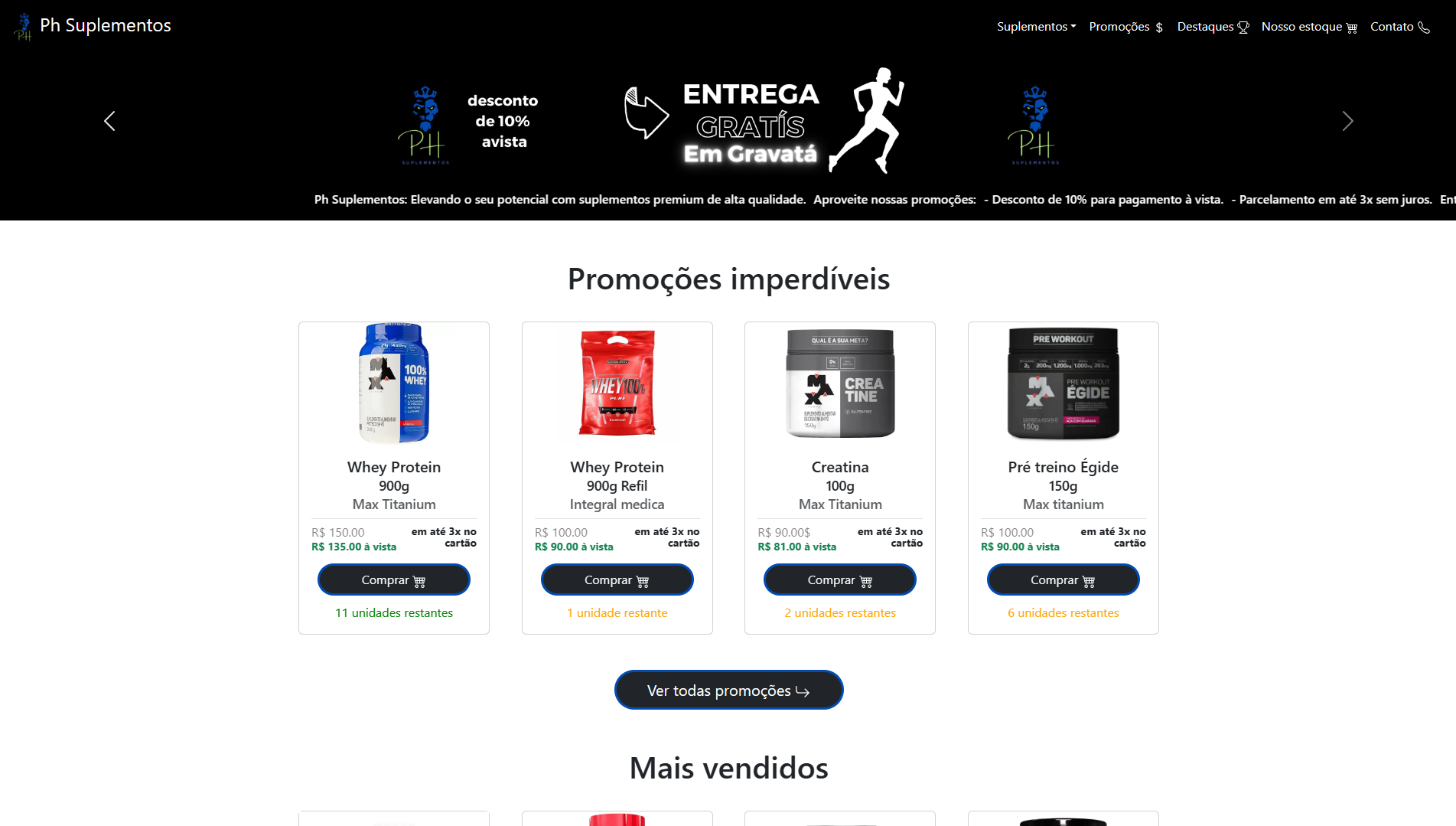 Projeto PH Suplementos